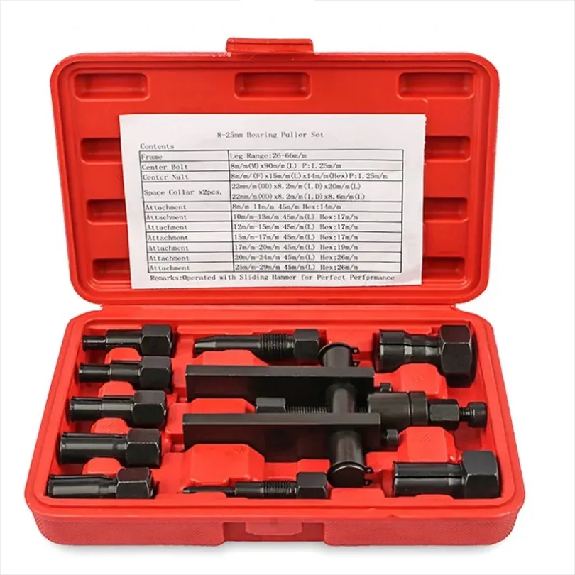 

1set Practical Bearing Puller Motorcycle Bearing Removal Tool Puller with Box Motorcycle Internal Bearing Puller Kits