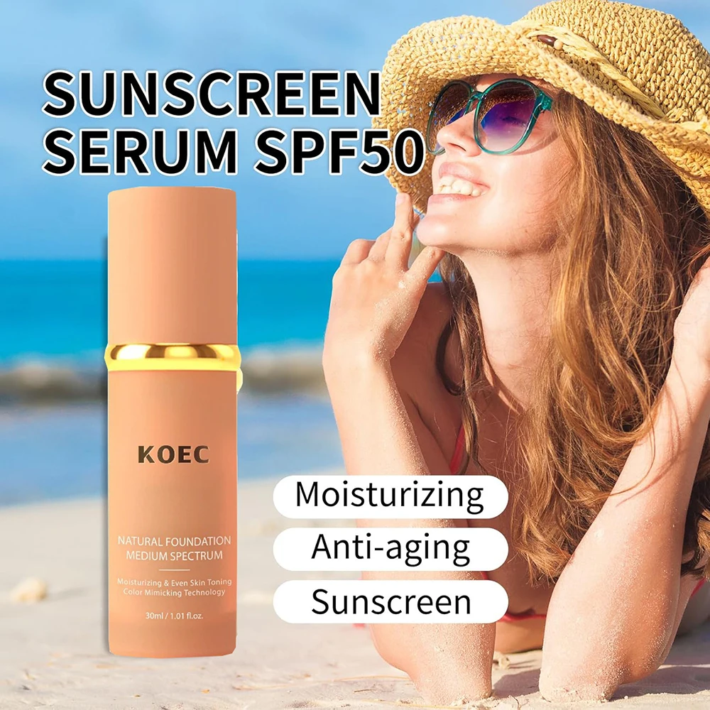 4-in-1 Foundation Hydrating Light/Medium Spectrum Full Coverage Lotion Foundation, Protecting from Sun with Concealer Waterproof image 5