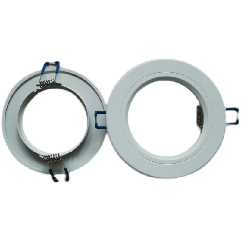 Soportes de foco LED Downlight, adaptadores de soporte de luz, anillos de sombra de lámpara, agujero para agrandar, Marcos exteriores blancos,