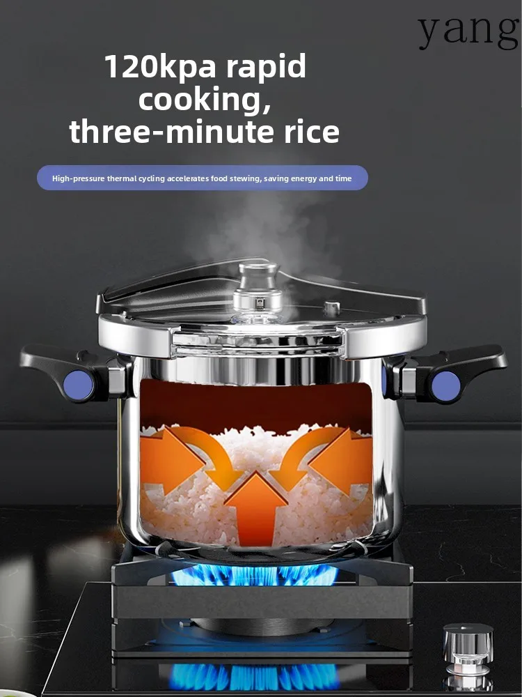 LMM stainless steel household gas induction cooker universal explosion-proof pressure cooker
