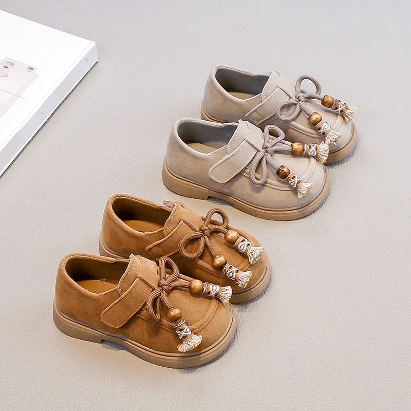 

Детская обувь для девочек, весенне-осенняя новая детская повседневная кожаная обувь в стиле ретро, нескользящая обувь Мэри Джейн на толстой подошве для малышей