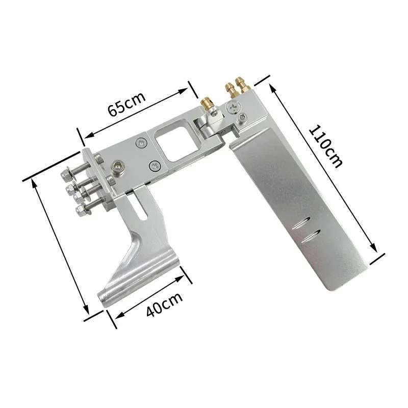 Gouvernail d'Aspiration en Aluminium Absorbant l'Eau, avec Queue de 4mm, Support d'Invite pour Bateaux à Jet Aïan RC, 1 Pièce