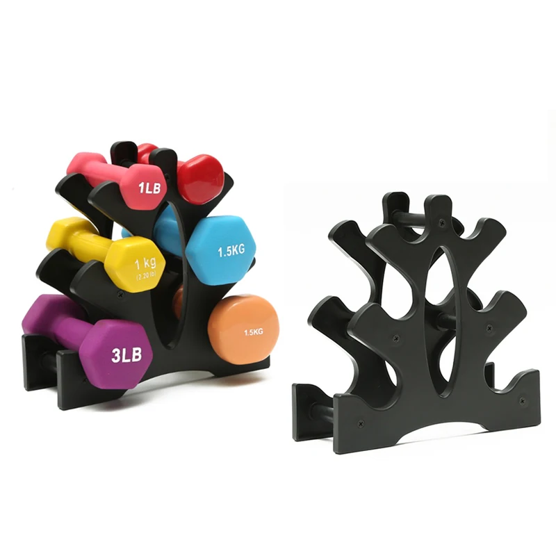 Dumbbell armazenamento Rack Stand, ginásio Dumbell peso Rack, casa e escritório, 3-Tier