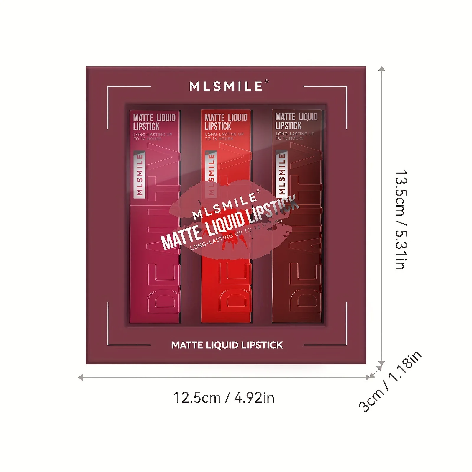 Rouge à lèvres liquide à encre mate, 3 pièces, velours longue durée, brillant à lèvres nu, tasse antiadhésive, teinte imperméable, maquillage imperméable