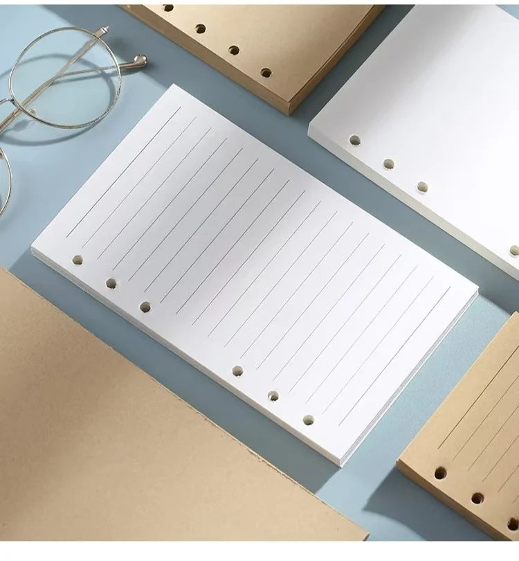 رقاقة بديلة للكمبيوتر الدفتري مقاس A5 ورق أوراق شجر فضفاضة ورق كرافت ورق خط فارغ للوازم المكتبية والمدرسية #2