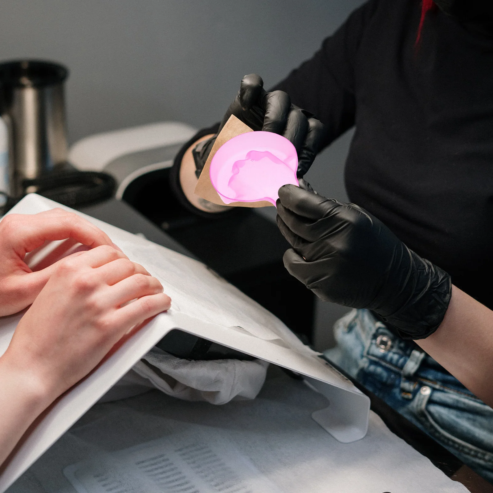 4 قطعة وعاء نقع الأظافر قسط Pp مانيكير وعاء اليد لصالون المنزل استخدام أداة إزالة الأظافر كاذبة لوازم إزالة البولندية #3