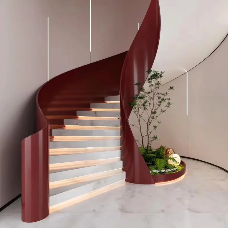 

custom.Staircase Indoor Iron Stair Design Modern Staircase Designer Curved Steel Stairs