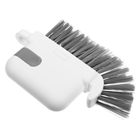 Detachable Cleaning Brush Gray Bristles Ergonomic Handle Window Track Groove Cleaner Sink Toilet Scrubber Kitchen Bathroom Home