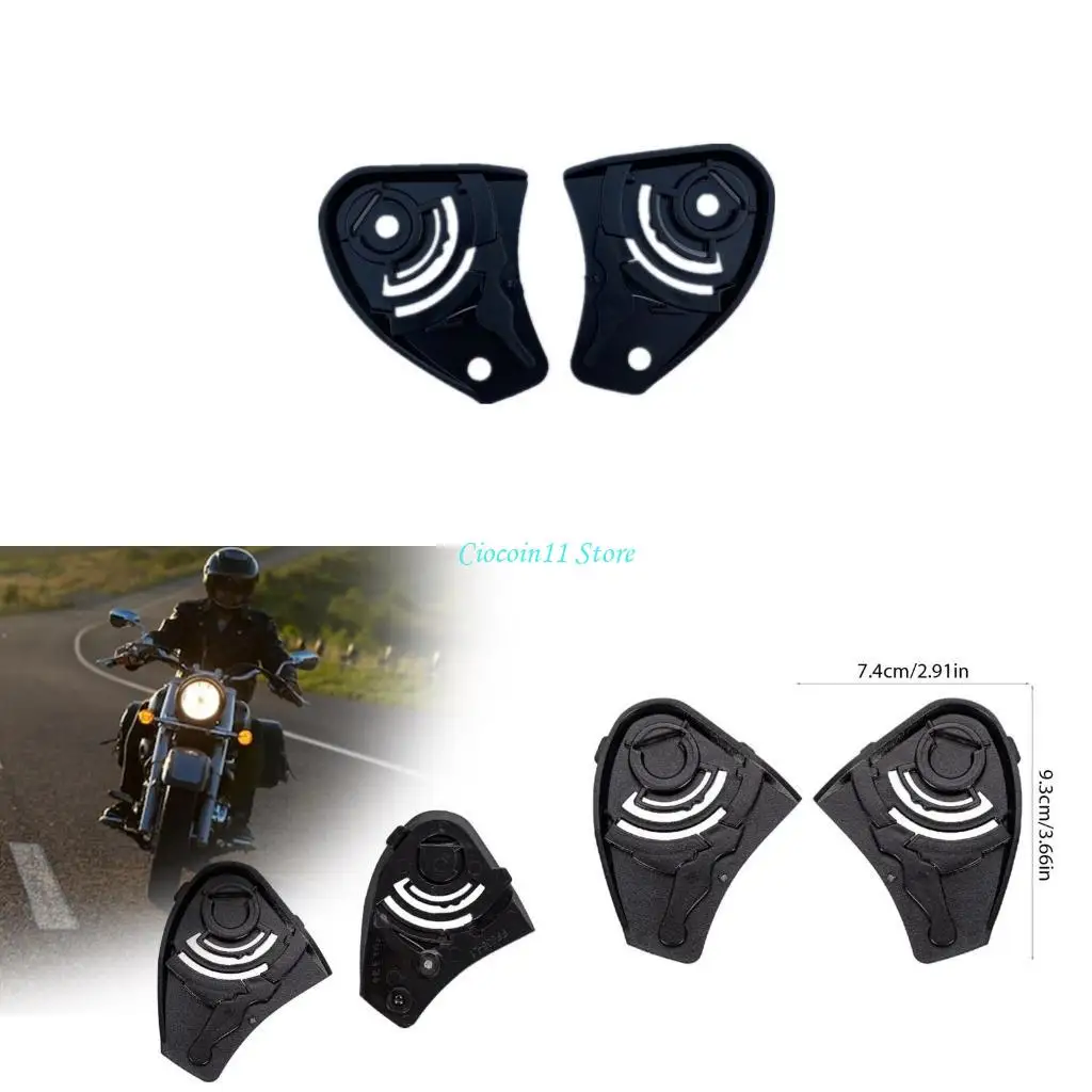 

Y1UB Replacement Face Shield Visors Base Easy Installation Helmets Accessory Motorcycle Helmets Visors Gear Base Plate 1 Pair