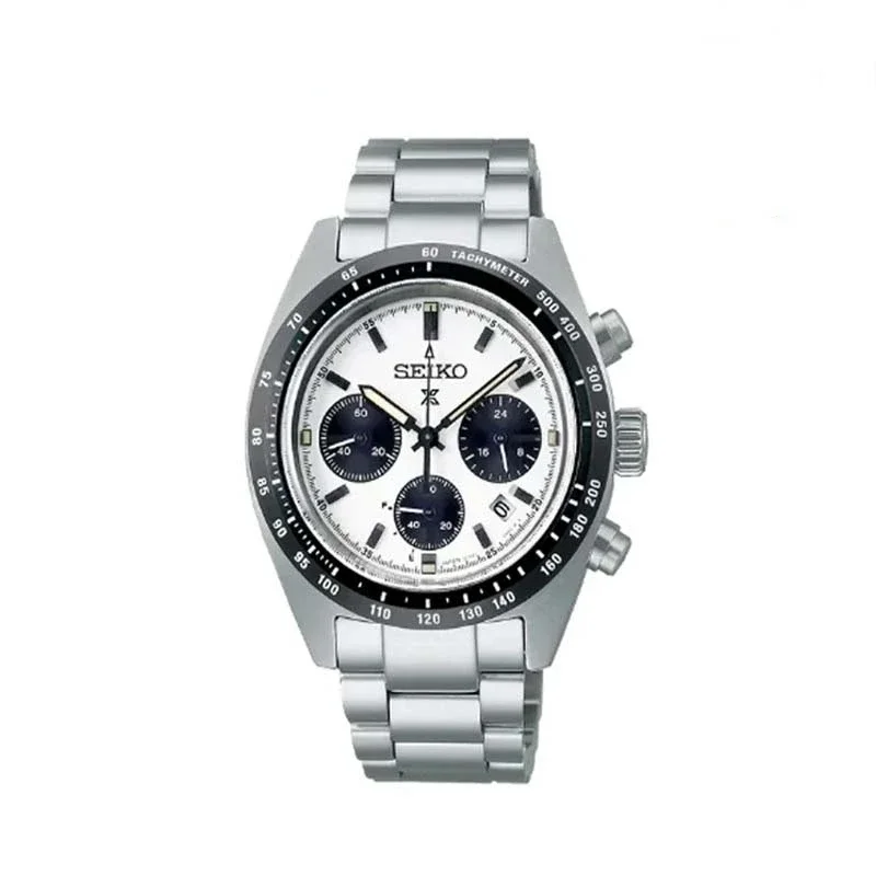 SEIKO Panda Series Three Eye Needle Original Quartz Luxury Seiko Watch Calendar Waterproof Stainless Steel Men's Watch SSC813P1