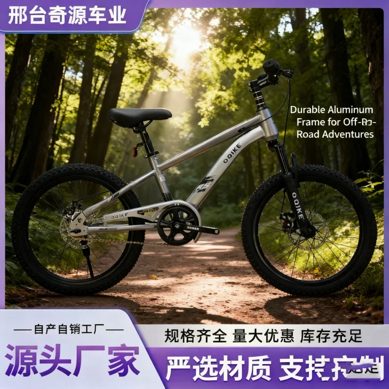 

Gray Children's Mountain Bike Single Speed Shock Absorbing 18-20-22 Inch Medium And Large Size for Boys And Girls Students
