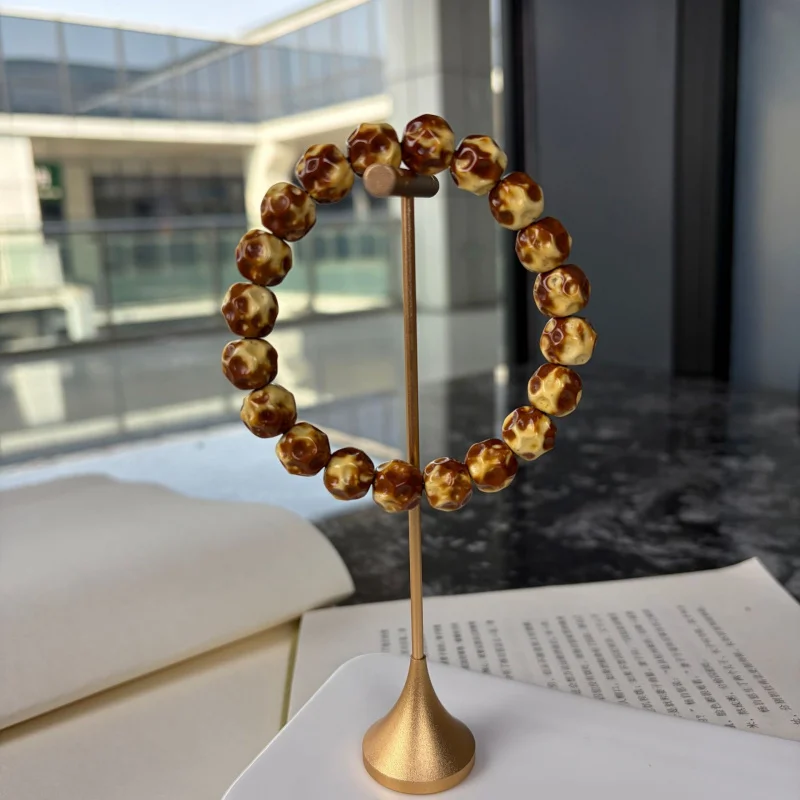 Purple Gold Rat Amulet Cheese Bead Bracelet Fashion Jewelry
