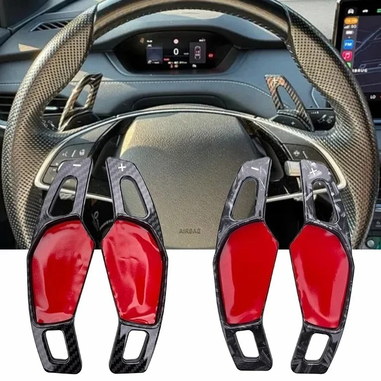 Car Steering Wheel Shift Paddle Extend Shifters Sticker DSG Gear For Skoda Octavia A8 MK4 ENYAQ RS IV VRS Karoq Kodiaq 2020-2022