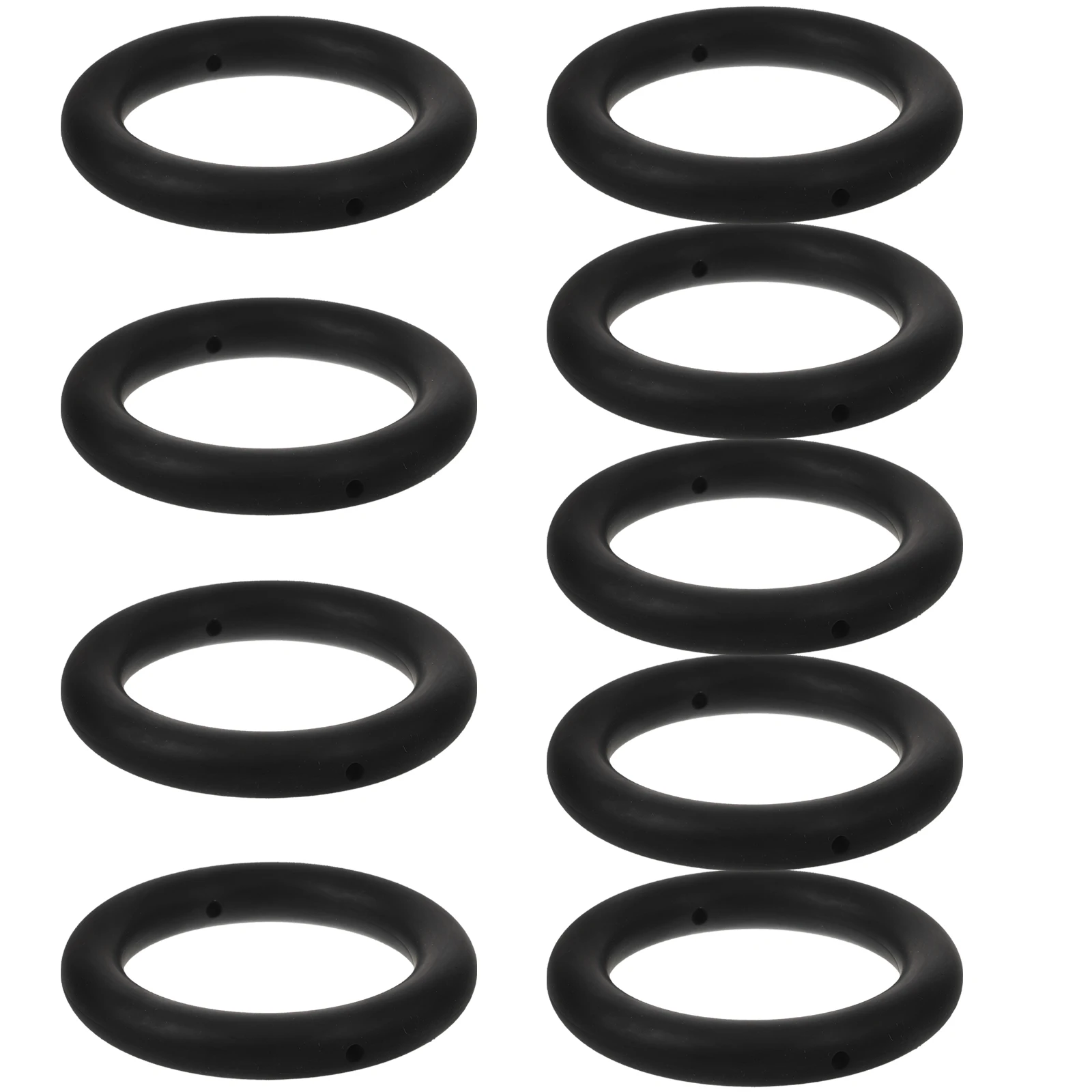 9 قطع من حلقات السيليكون لسلسلة المفاتيح DIY إطار دائري دائري أسود اللون ناعم وخفيف الوزن وتصميم آمن عصري #6