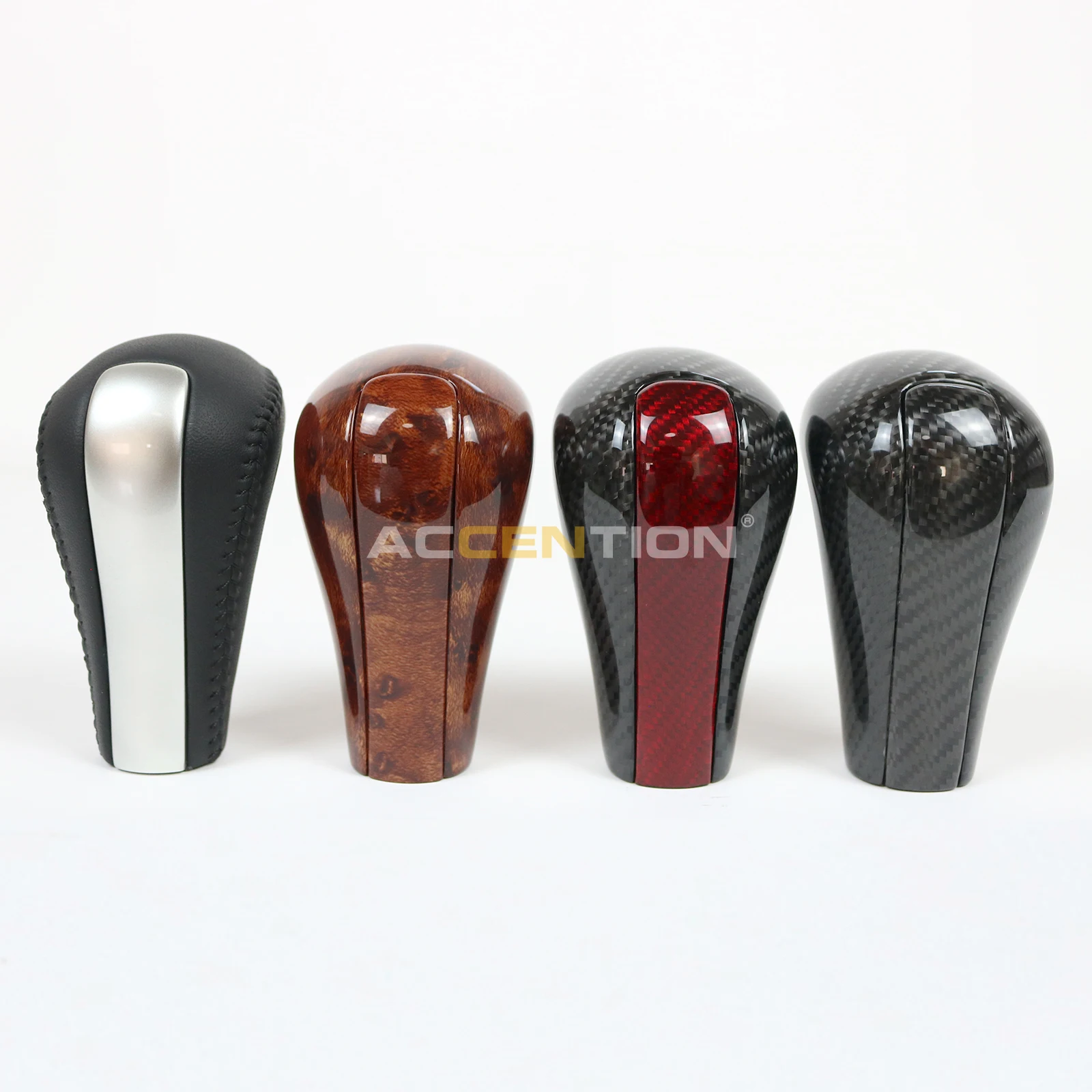 

Real Carbon Fiber / Plastic / Black Leather Gear Shift Knob For Honda Accord 2008 - 2012