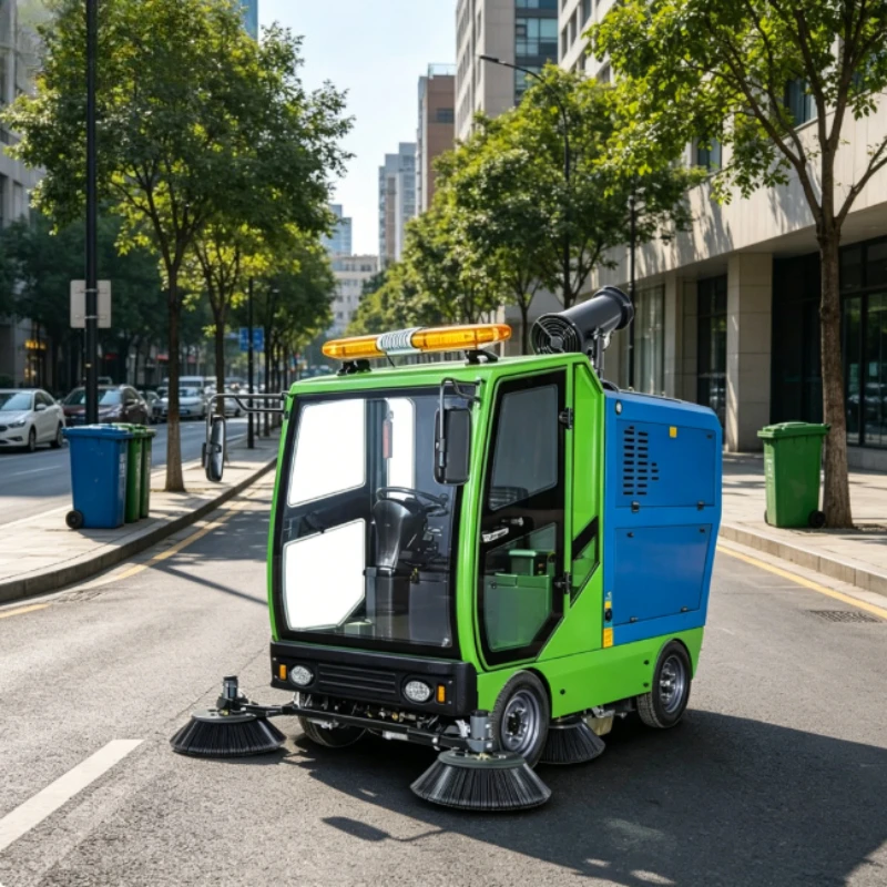 Electric Road Sweeper Anti Scratch Road Sweeper For Workshop External Yard Asphalt Gravel Dust Clearing Industrial Construction