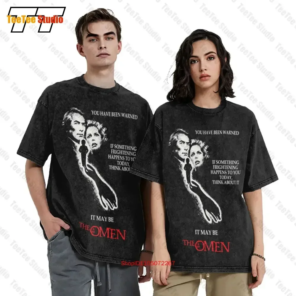 The Omen V7 Richard Donner Horror Movie Poster 1976 Vintage Oversized T-Shirt  5QY9