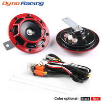 1 Pair Hella Super Loud Compact Electric Blast Tone Air Horn 12V 115DB With Wiring Harness Relay Kit For Motorcycle Car