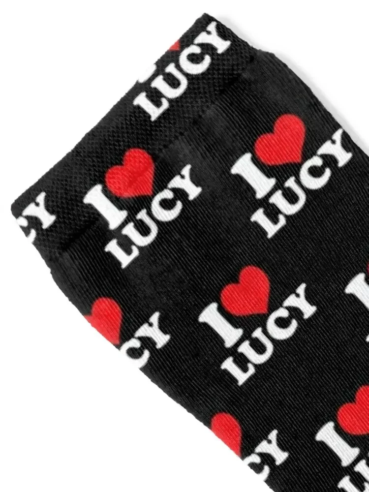 I Love Lucy, I Heart Lucy name Socks golf anti slip football Antiskid soccer happy Male Socks Women's