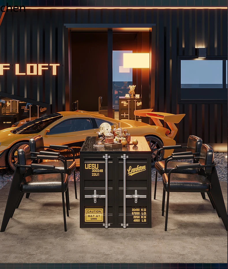 ZML booth sofa wrought iron creative commercial KTV gym cafe tables and chairs