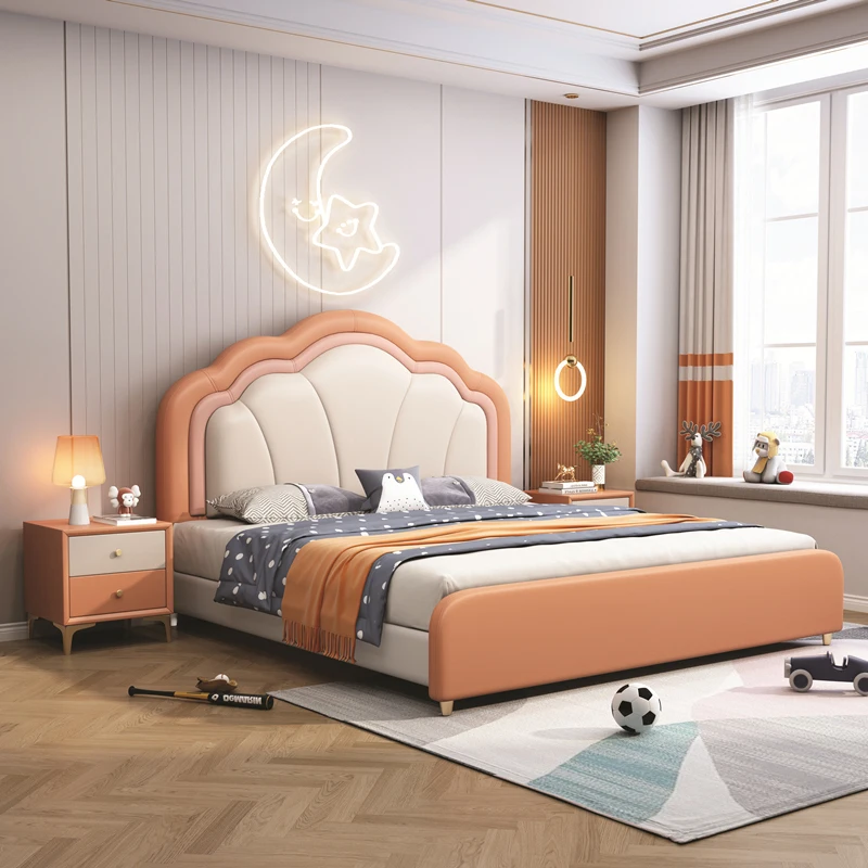 سرير أطفال أبيض بسيط وبسيط وفاخر وآمن بتصميم عصري للأطفال سرير أطفال فردي مخصص خشبي Lettino Per Bambini Furniture