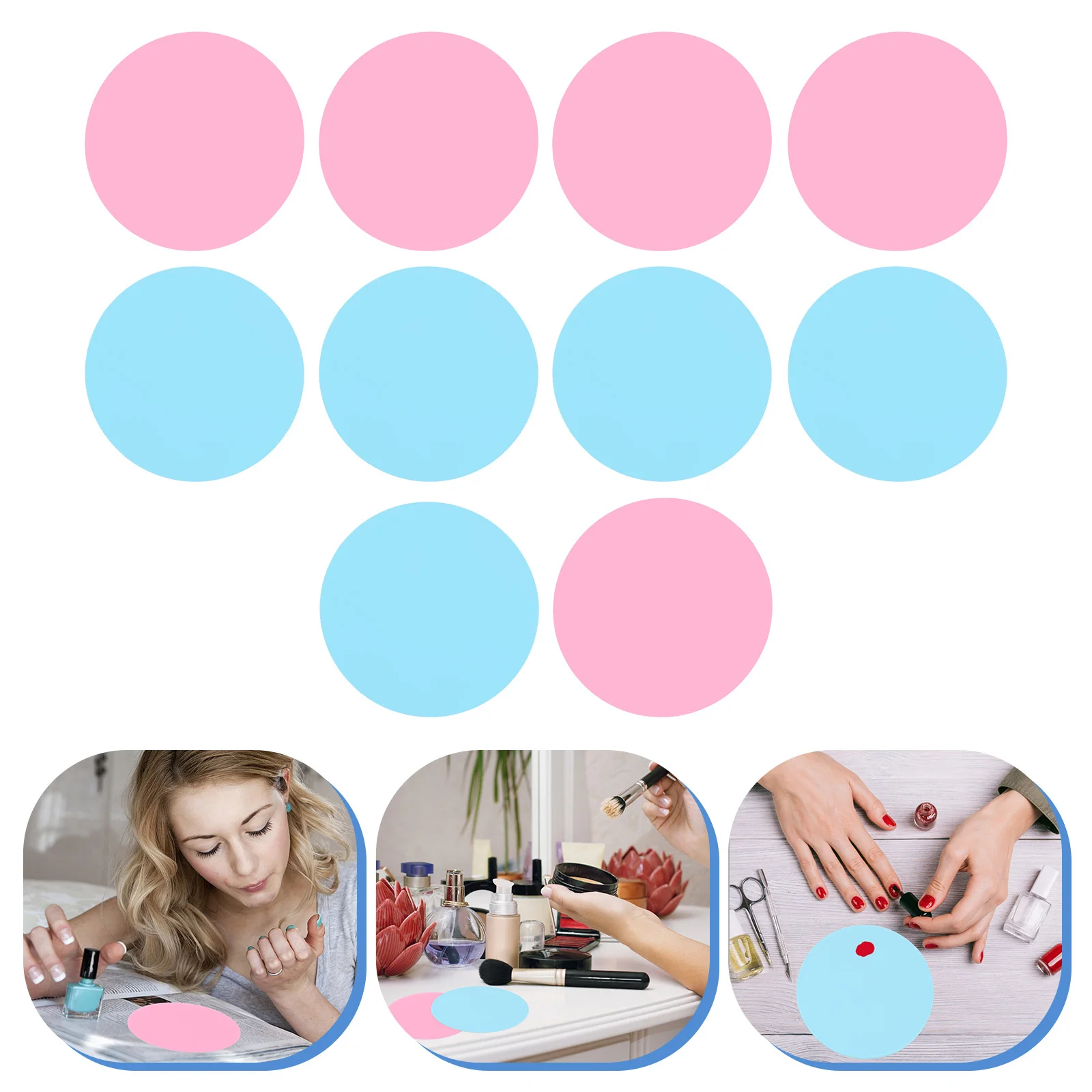 Plats de mélange de couleurs pour Nail Art, palettes de manucure en Silicone, outil professionnel de Salon de beauté, Durable, facile à nettoyer, 10 pièces