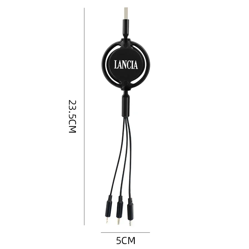 Samochód 3 w 1 Micro USB typu C Kabel do szybkiego ładowania Multi Ładowarka do Lancia Thema Delta Ypsilon Musa Voyager Stratos Akcesoria