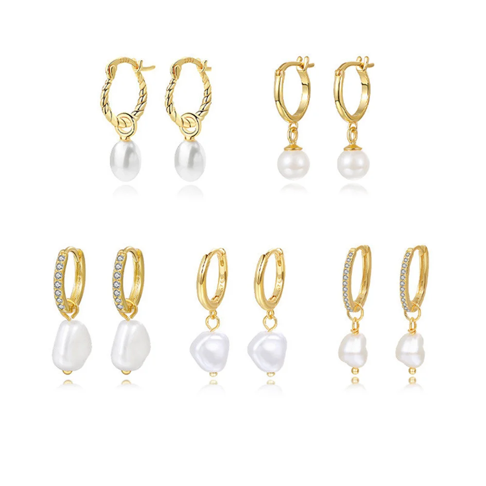 

Korean S925 Silver Bead Earrings - Vintage Glass, Pearl Clips Luxury Women's Series