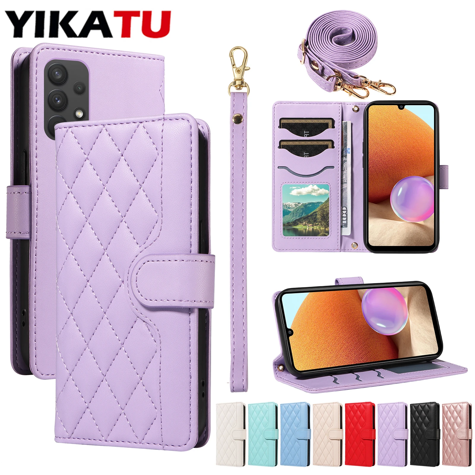 Capa de Couro para Carteira Samsung Galaxy S20 S10 Plus Note 20 Ultra Note 10 9 8 M56 M32 M23 M13 5G J8 J6 J5 J3 J530 J510 J330 J310