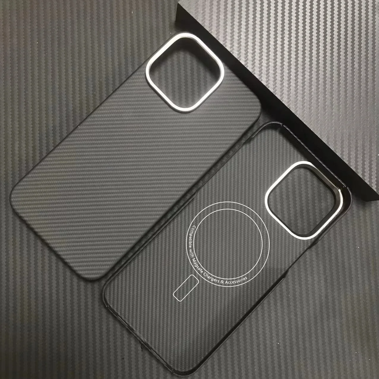 

Real Carbon Fiber Case for iPhone 13 14 15 Pro Max with MagSafe Kevlar Phone Cover Aramid Fiber Case for iPhone 15/14/13