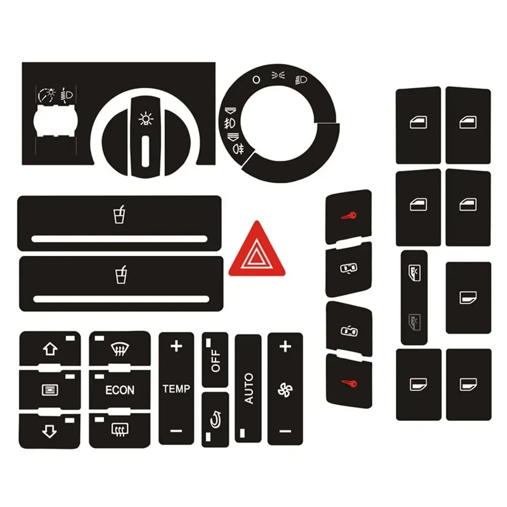 Brand New High Quality Long Lasting Push Button Decal Sticker Study Replacement Lightweight Repair Accessories