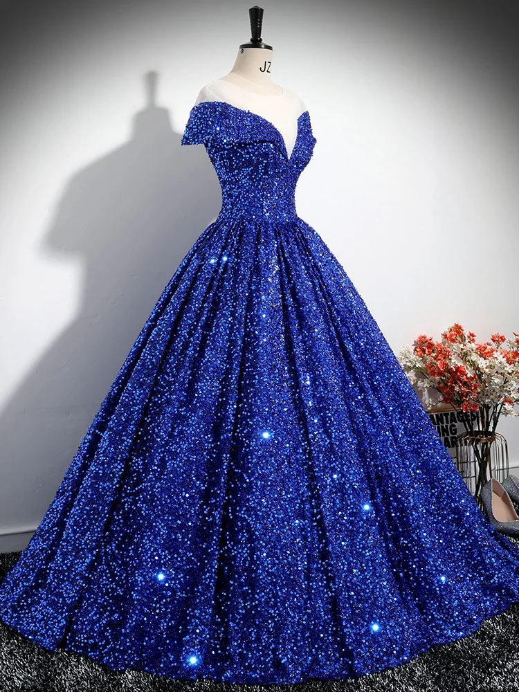 Customized Ball Gown Quinceanera Dresses Sequins Shiny Prom Evening Birthday Party Gowns Formal robes de soirée image 2