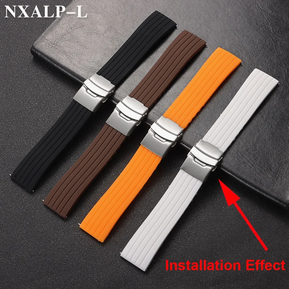 Застежка для часов из нержавеющей стали, складная пряжка для ремешка для часов Seiko, 16 мм, 18 мм, 20 мм, 22 мм, 24 мм, двойная кнопка, аксессуары для часов