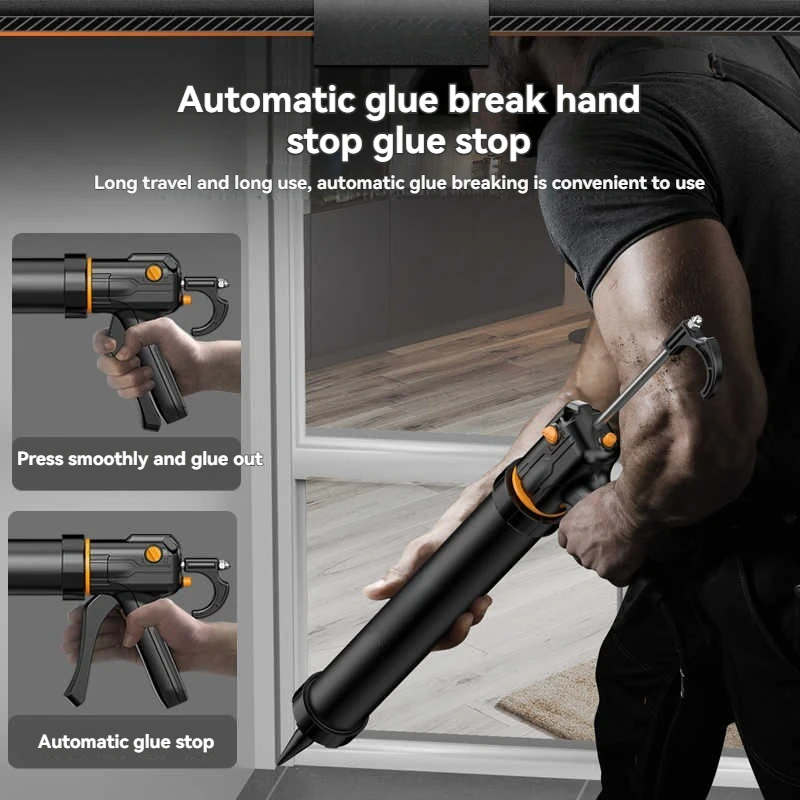 

Caulk Gun Universal Silicone Glue Applicator With Non-Drip Tip For Home Kitchen Bathroom Basic Sealant Maintenance Too