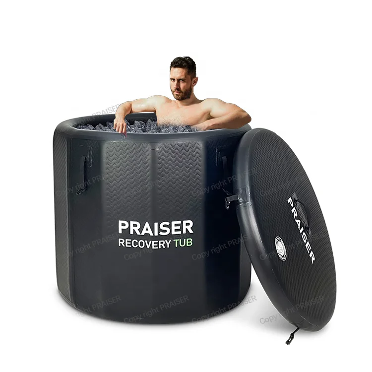 

Stock 160/100/80cm Portable Ice Barrel Ice Bath Tub Cold Plunge Therapy Recovery Pod