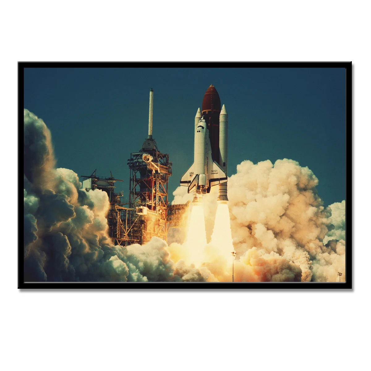 Space Shuttle Challenger Discovery Rocket Launching Wall Art Posters and Prints Canvas Paintings for Home Living Room Decor