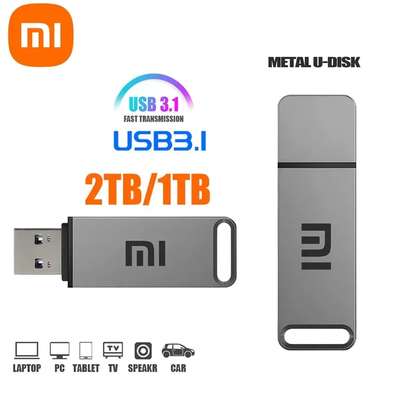 Xiaomi Pendrive USB 2TB 1TB USB Stick 512GB 256GB 128GB USB Flash Drive Metal USB Memoria Cheap things with free Gift