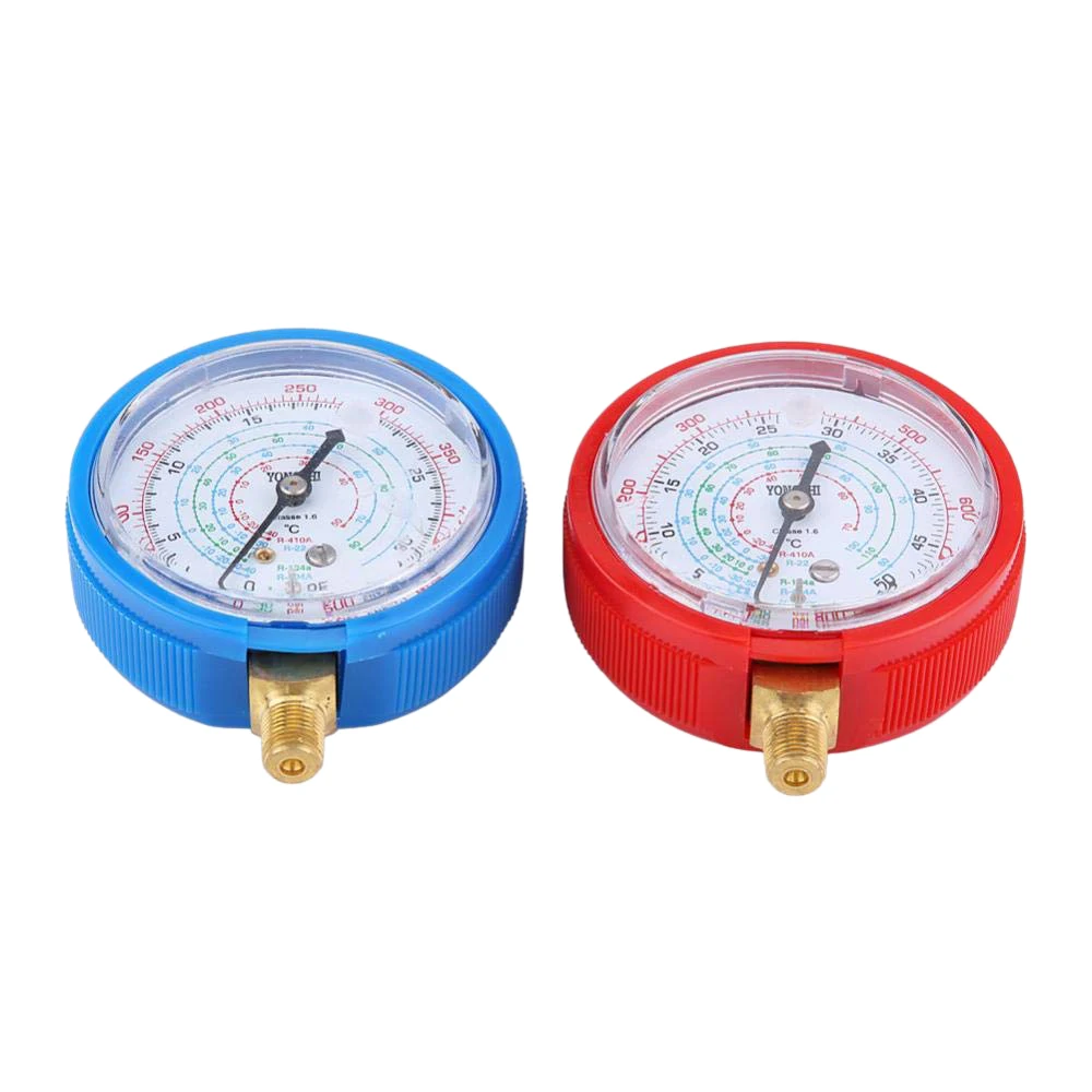 A06K 2 Stuks Auto Auto Hoge Lage Tester Gauge Auto Airconditioner Koelmiddel Manometer Kit voor R410A R134A R22 koelmiddel