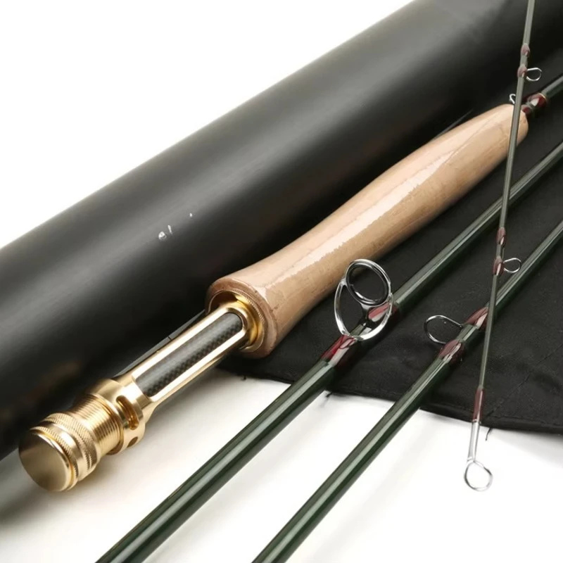 New 2.5m 3m 2.3m Fly Fishing Carbon Barrel  Cocked Stream Rod Skyhigh White Stripe Horsemouth Fly Fishing Rod Light
