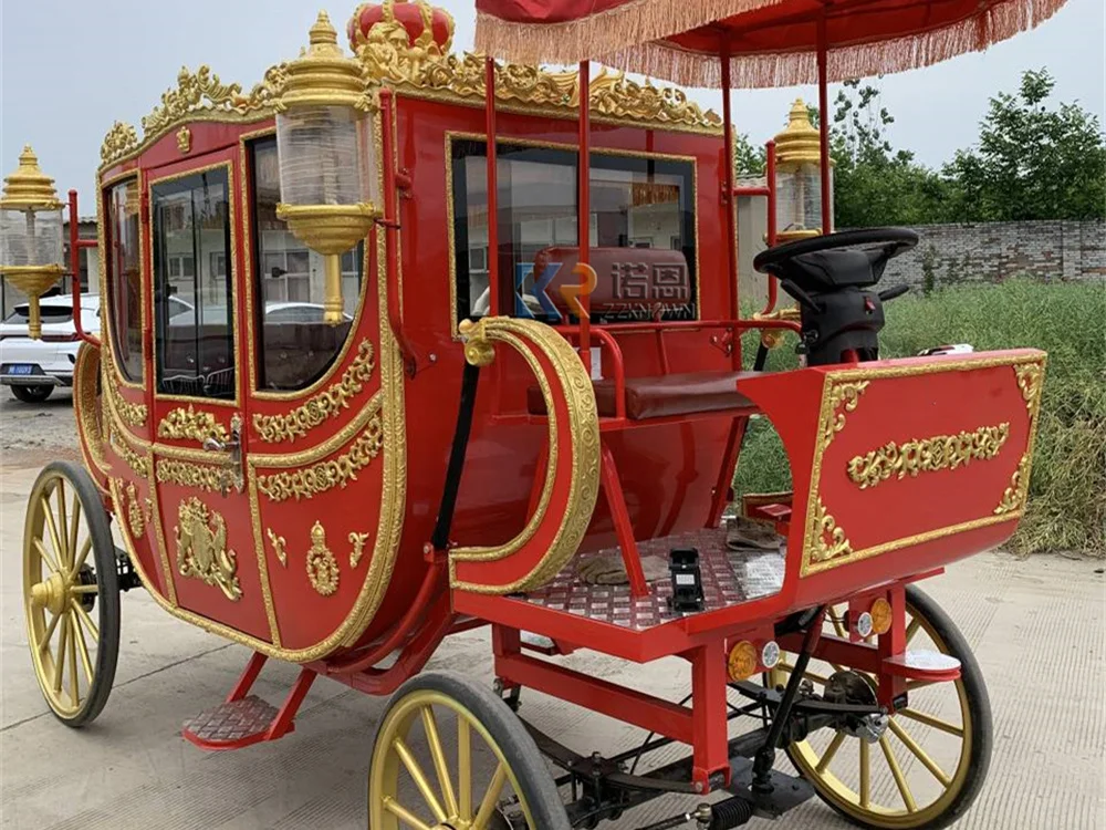 Luxury Traditional European Customizable Royal Carriage Electric Powered Elegant Motion Royal Carriage For Wedding Event