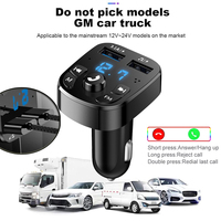 Bluetooth 5.0 Car Charger Dual USB Car Kit FM Transmitter Audio MP3 Player autoradio Handsfree 3.1A 12-24V For iPhone Samsung