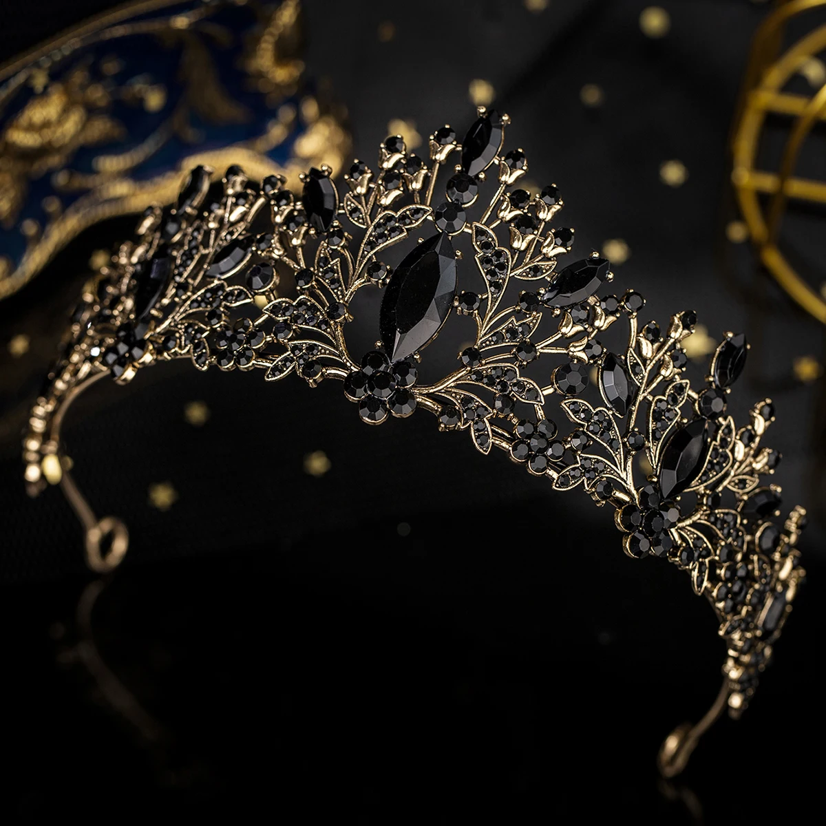 Luxus Kristall Strass Krone Krone Mode handgemachte Tiara für Frauen klassische Prinzessin Haarschmuck für wichtige Anlässe – Detail 2