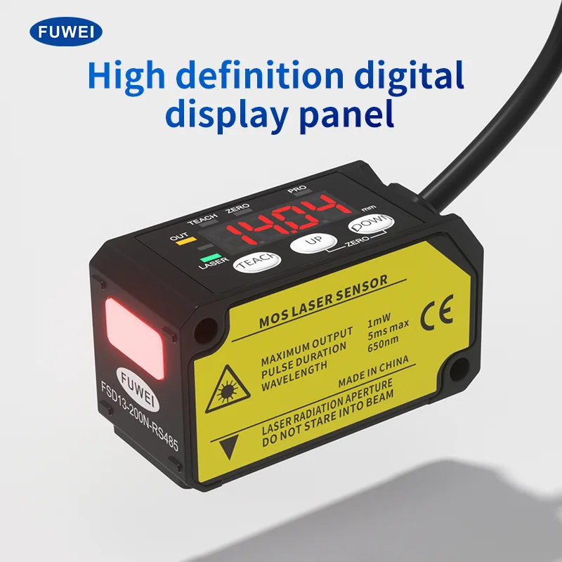 

FUWEI FSD13 High Precision Analog Laser Sensor 4~20mA 0-5V Linear Displacement Measurement 50mm Center Distance for Plane
