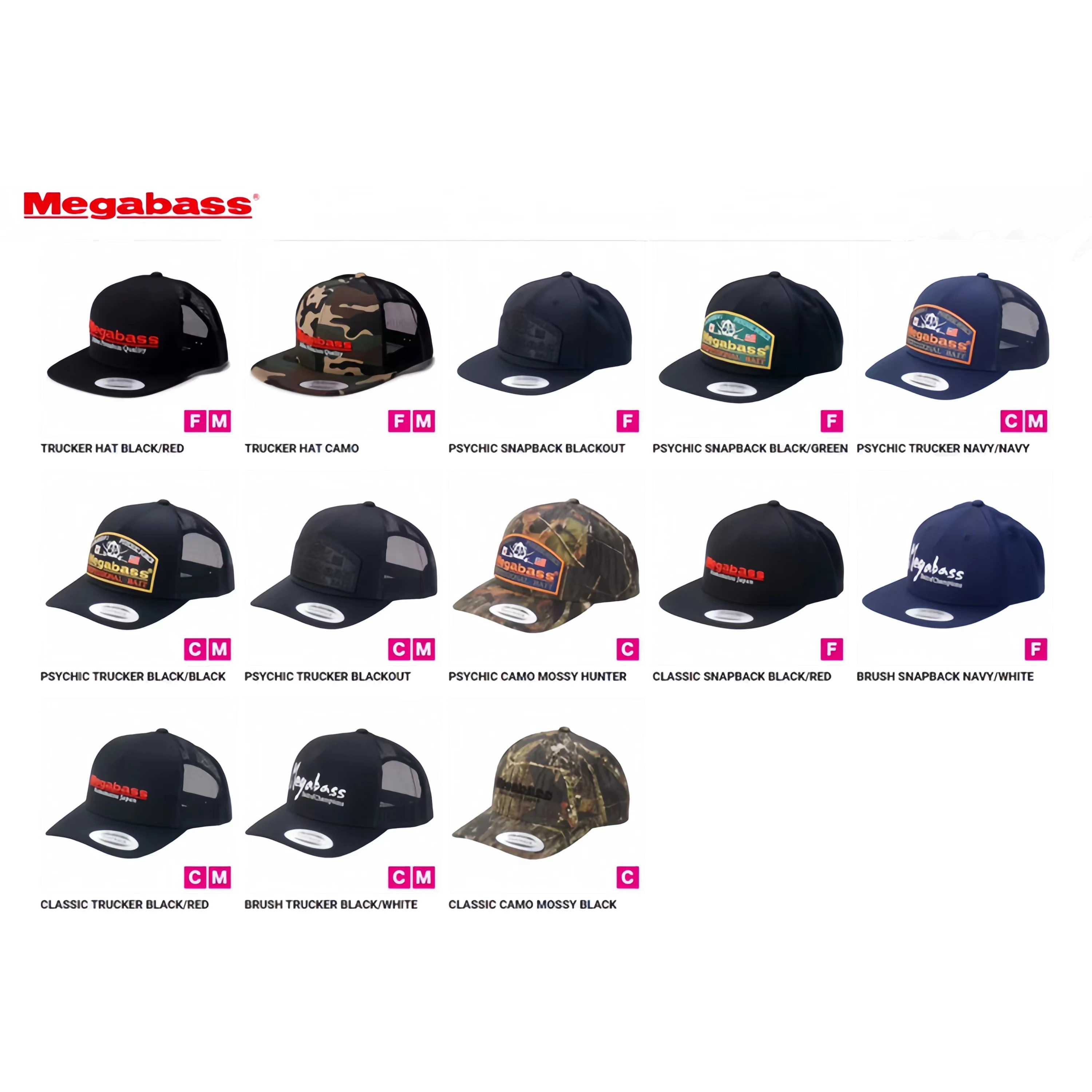 JAPAN Megabass Fishing Lure Cap BAIT OF CHAMPION CAP SUN VISOR