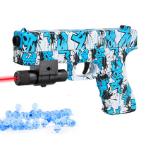 Manual G17 Toy Gun With Laser Soft Bullet Airsoft Pistol Outdoor Sports CS Game Weapon for Children Gift