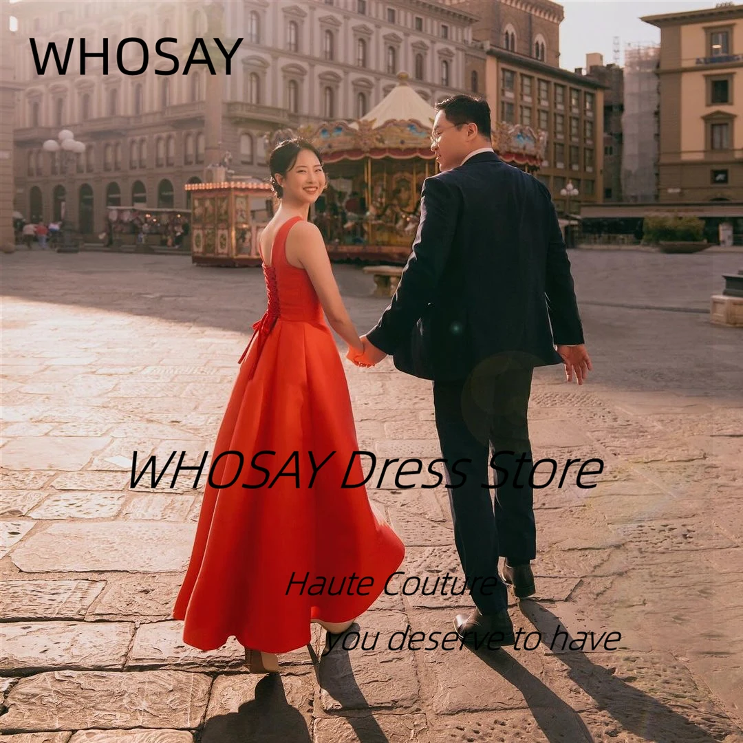 WHOSAY Holiday Party Girls Wear Photo Shoots Lace Up Back Vestidos De Novias 2024 A Line Prom Evening Dresses