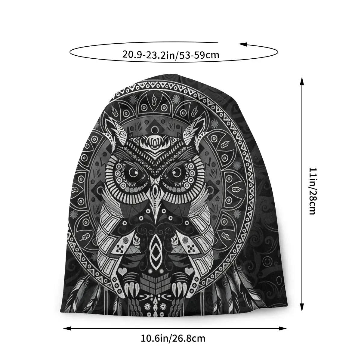 Owl Dream Catcher Thin Skullies Beanies Autumn Spring Caps For Men Women Ski Caps Bonnet Hats