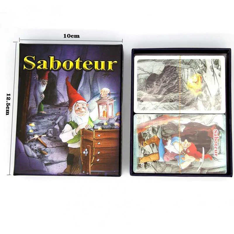 English Saboteur Board Game Cards Table Games Funny Board Card Games for Families Party Dwarf Gold Mine Digging Miner Board Game