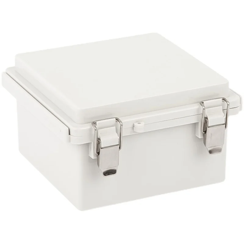 Gesp Junction Box IP67 Waterdichte Elektrische Scharnierende Clear Cover Rvs Klink Plastic Project Behuizing Montageplaat