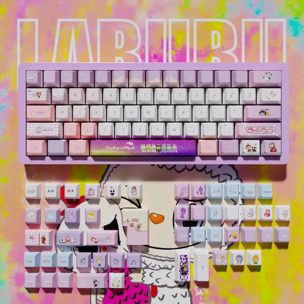 

Милая аниме-тематическая колпачок для клавиш 139 клавиш из ПБТ на заказ, колпачок для клавиатуры для девочек, игровой колпачок с вишневым профилем для механических аксессуаров для клавиатуры